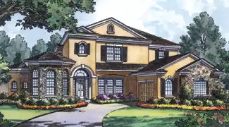 image of large mediterranean house plan 5488