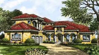 image of large mediterranean house plan 5049