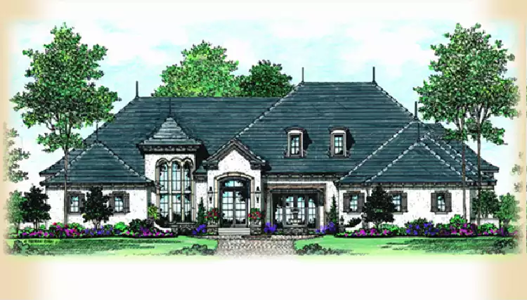 image of large mediterranean house plan 4935