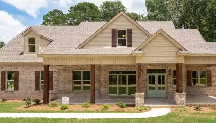 image of 2 story farmhouse plans with porch plan 7706