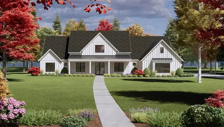 image of single story traditional house plan 6725