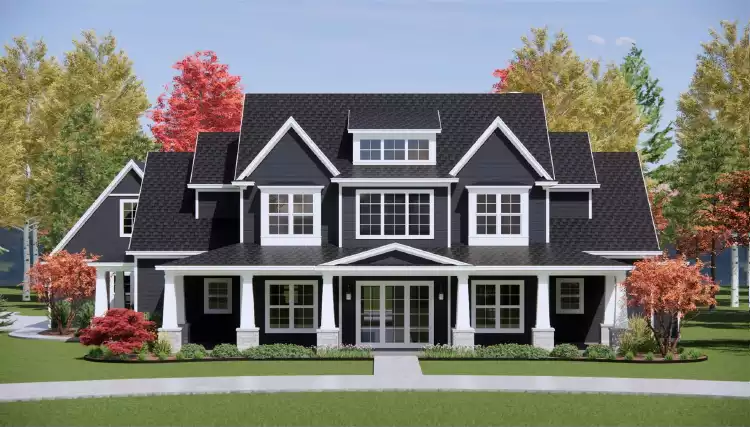 image of side entry garage house plan 6792