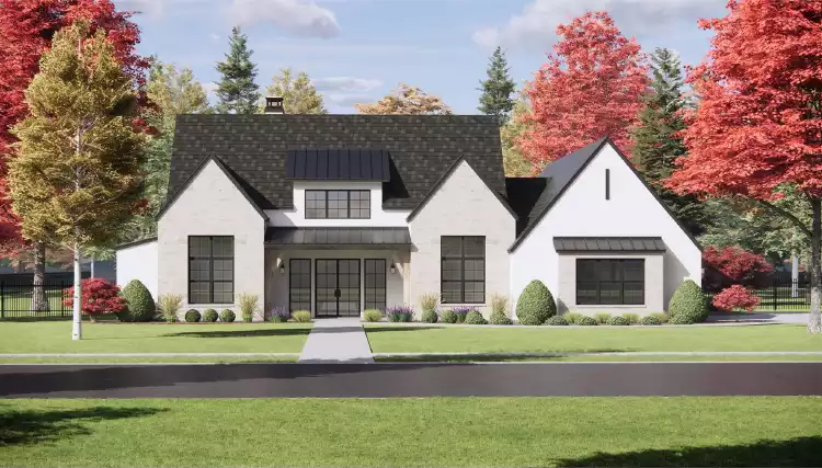 image of single story country house plan 9200