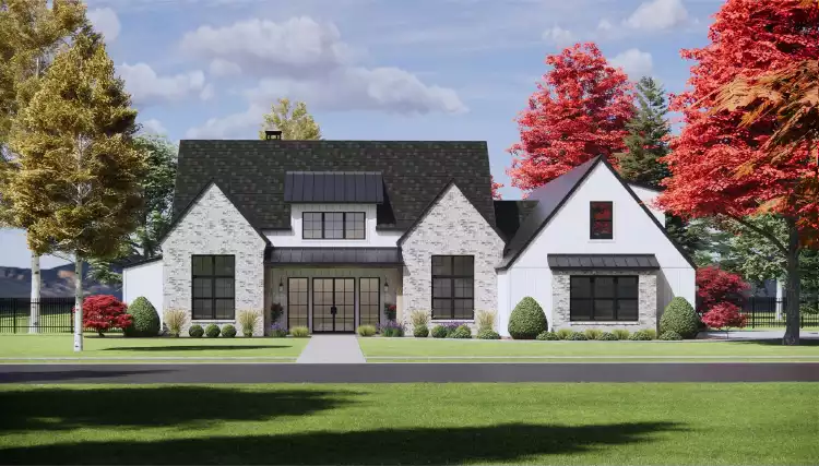 image of modern farmhouse plan 9513