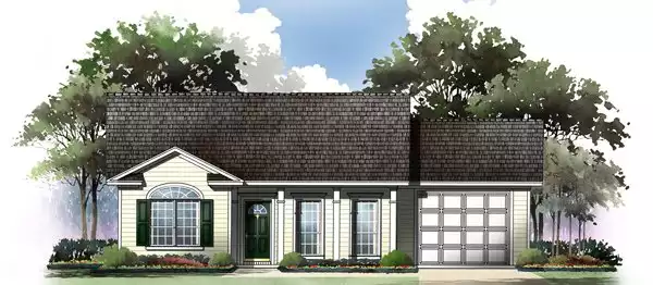 image of single story traditional house plan 5861