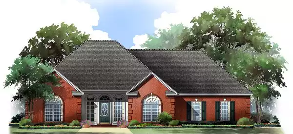 image of single story traditional house plan 5867