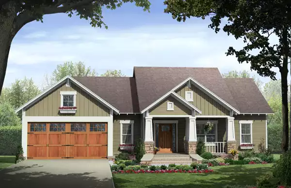 image of single story country house plan 7138