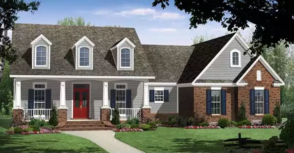 image of single story country house plan 4206