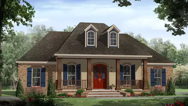 image of single story country house plan 5355