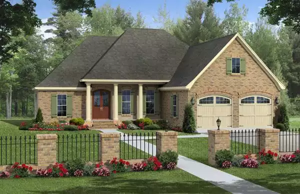 image of small traditional house plan 1021