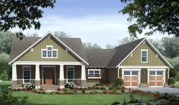 image of single story country house plan 5324