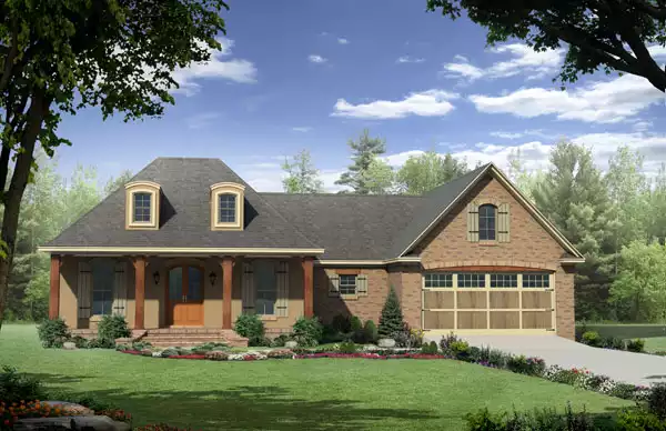 image of single story country house plan 7681