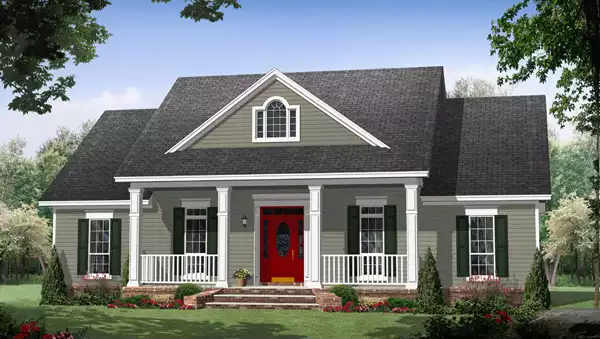 image of small farmhouse plans with porch plan 4307