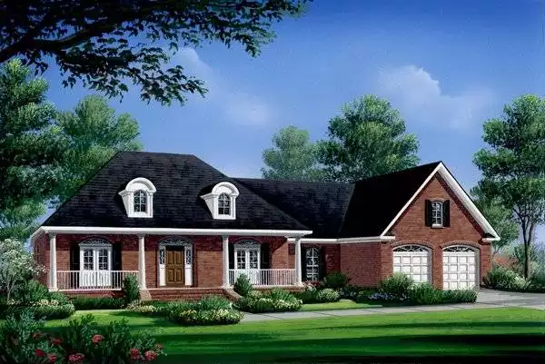 image of single story country house plan 5741