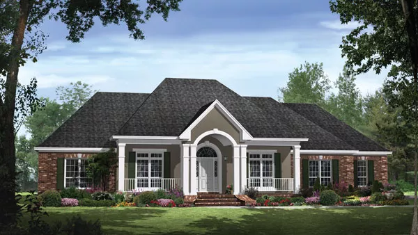 image of single story traditional house plan 8224