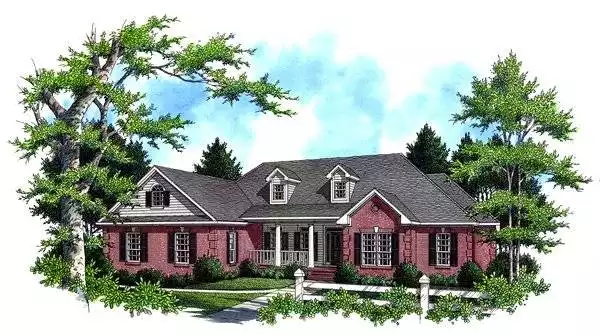 image of single story traditional house plan 5714