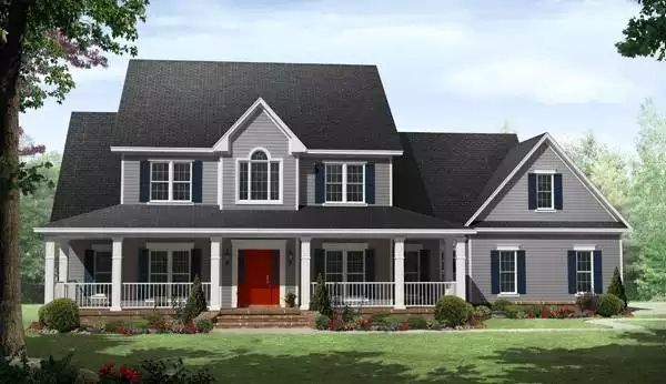 image of side entry garage house plan 1600