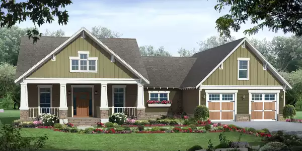 image of single story country house plan 3102