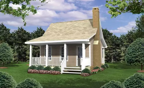 image of small cottage house plan 5348