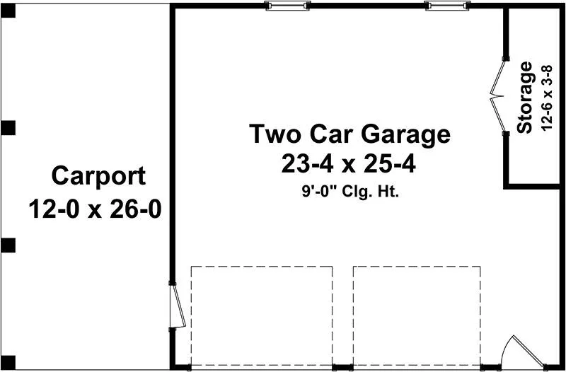 2 car garage with carport plans