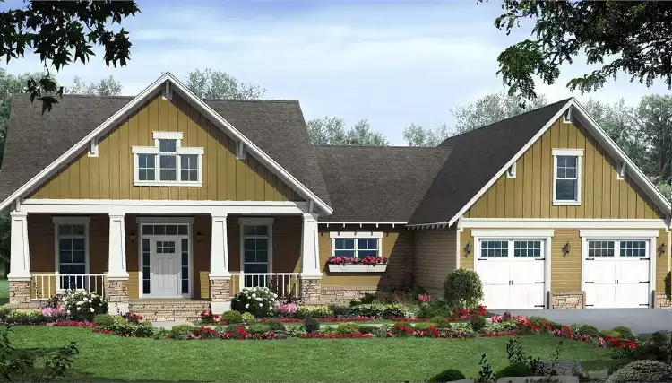 image of single story country house plan 3103