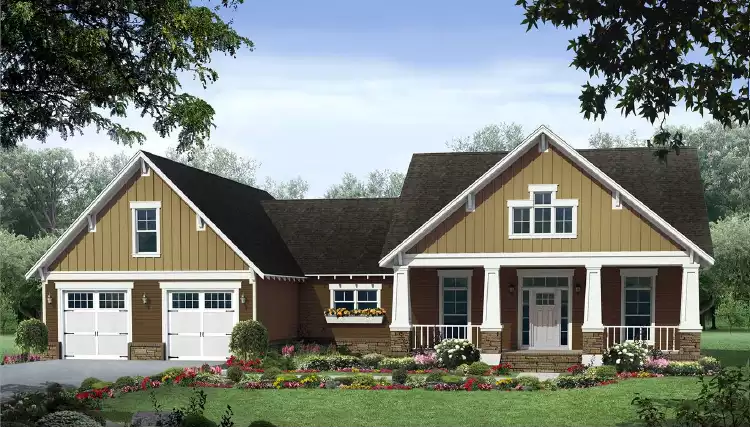 image of affordable country house plan 4886