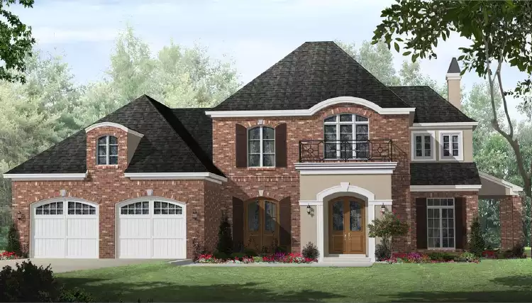 image of 2 story french country house plan 5100