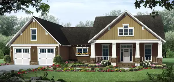 image of single story country house plan 5293