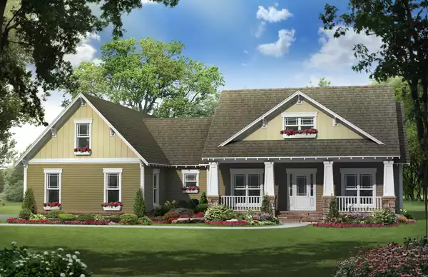 image of single story country house plan 5294