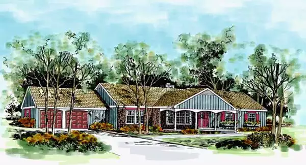 image of affordable farmhouse plan 3879