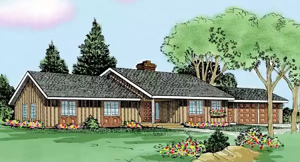 image of small cottage house plan 3881