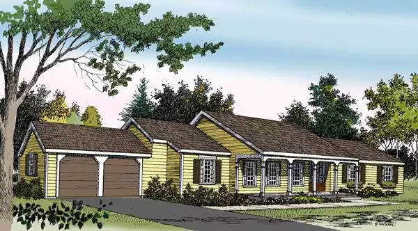 image of single story country house plan 3902