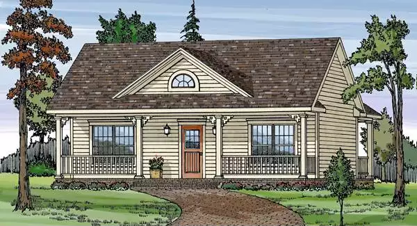 image of single story country house plan 6645