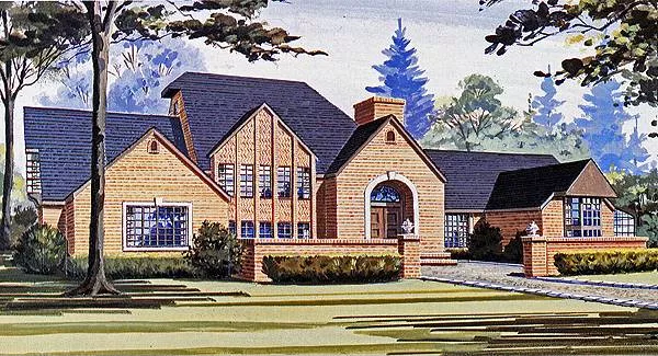 image of large traditional house plan 7907