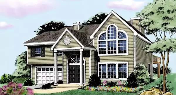 image of 2 story traditional house plan 3387