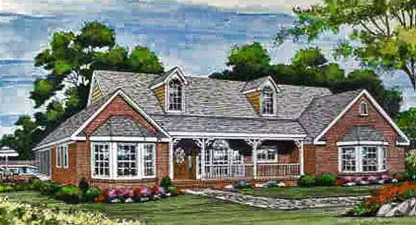 image of small ranch house plans with porch plan 2796