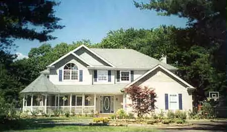 image of 2 story farmhouse plans with porch plan 4463