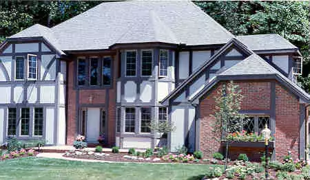 image of 2 story european house plan 3897