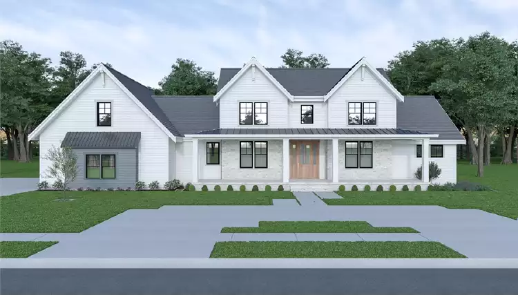 image of 2 story farmhouse plans with porch plan 4220