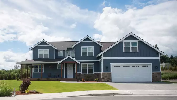 image of 2 story farmhouse plans with porch plan 7499