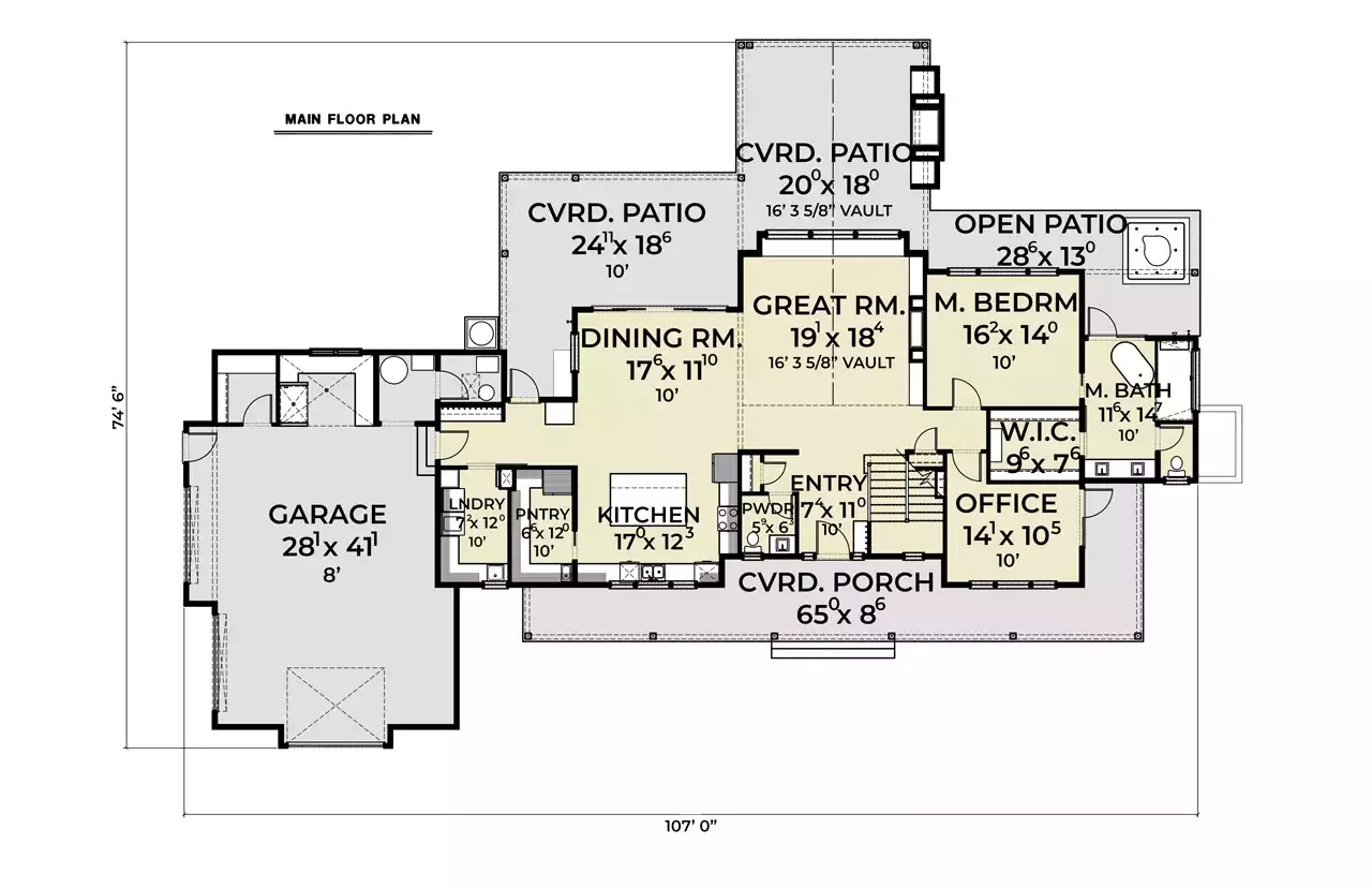 Luxury Split Bed Country Style House Plan 6597: The Palmer - 6597