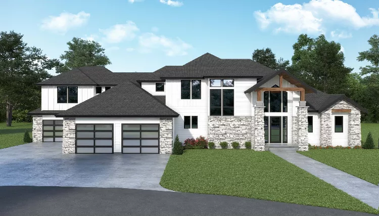 image of 2 story european house plan 9874