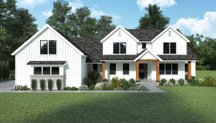 image of 2 story modern farmhouse plan 9797