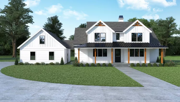 image of 2 story country house plan 8628