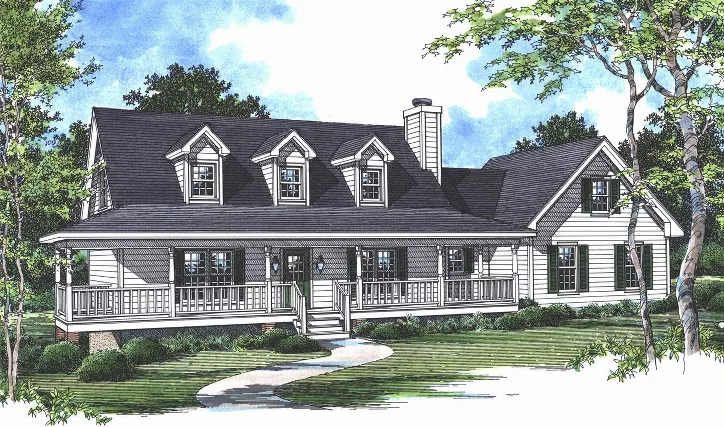 image of side entry garage house plan 3178