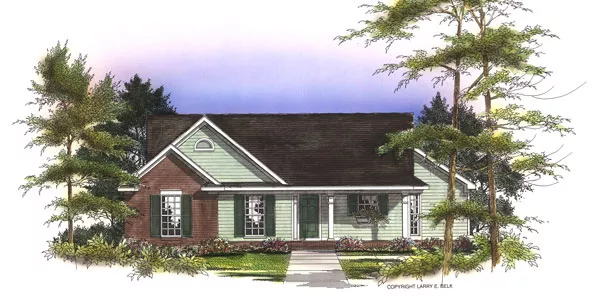 image of side entry garage house plan 8408