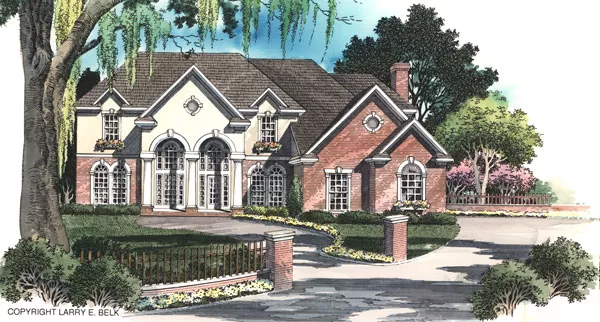 image of side entry garage house plan 8418