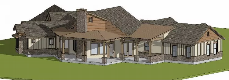 Sierra Vista Luxury Rustic Modern Farmhouse Style House Plan 9769