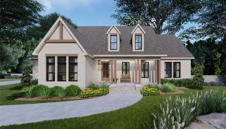 image of transitional house plan 10075