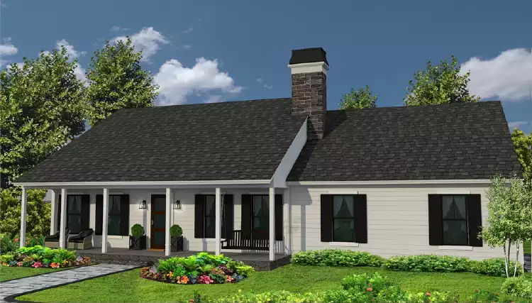 image of single story traditional house plan 4309